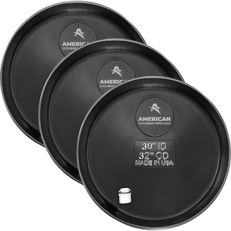 American Built Pro Water Heater Pan, 30 in Undrilled Plastic wDrain Hose Adapter, 3PK WHP30-Und P3